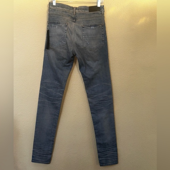 AMIRI MX1 Red Plaid Patch Underlay Distressed Jeans Size 31 New With Tags! - Picture 9 of 16